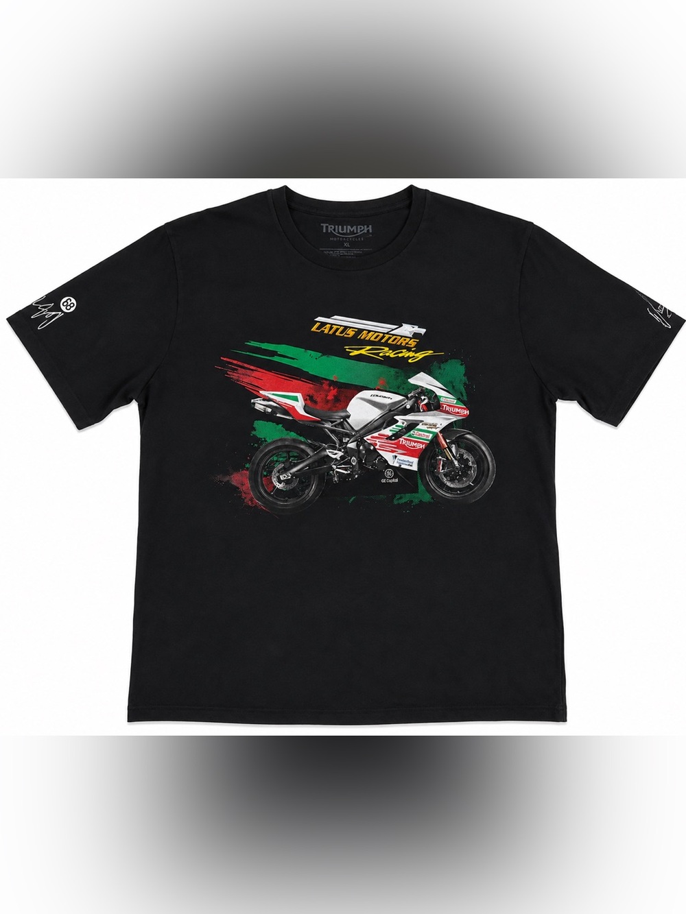 Triumph Motorcycles Mens XL Black Motorcycles Racing Graphic T-Shirt